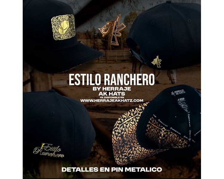 GORRA HERRAJE AK HATS / ESTILO RANCHERO GORRA HERRAJE AK HATS / ESTILO RANCHERO